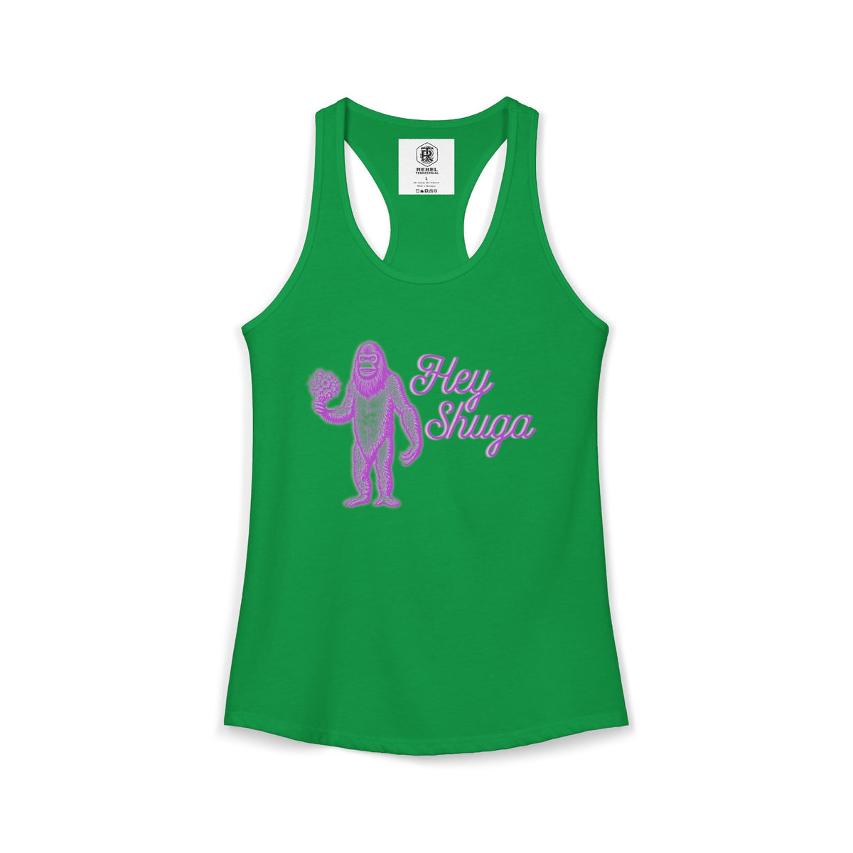 Hey Shuga Bigfoot Women’s Racerback Tank Top