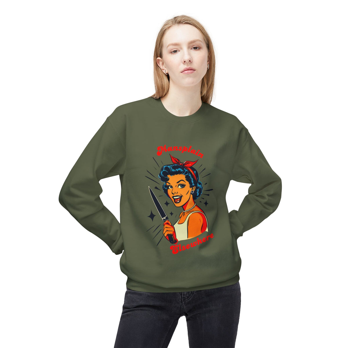 Mansplain Elsewhere Crewneck Sweatshirt