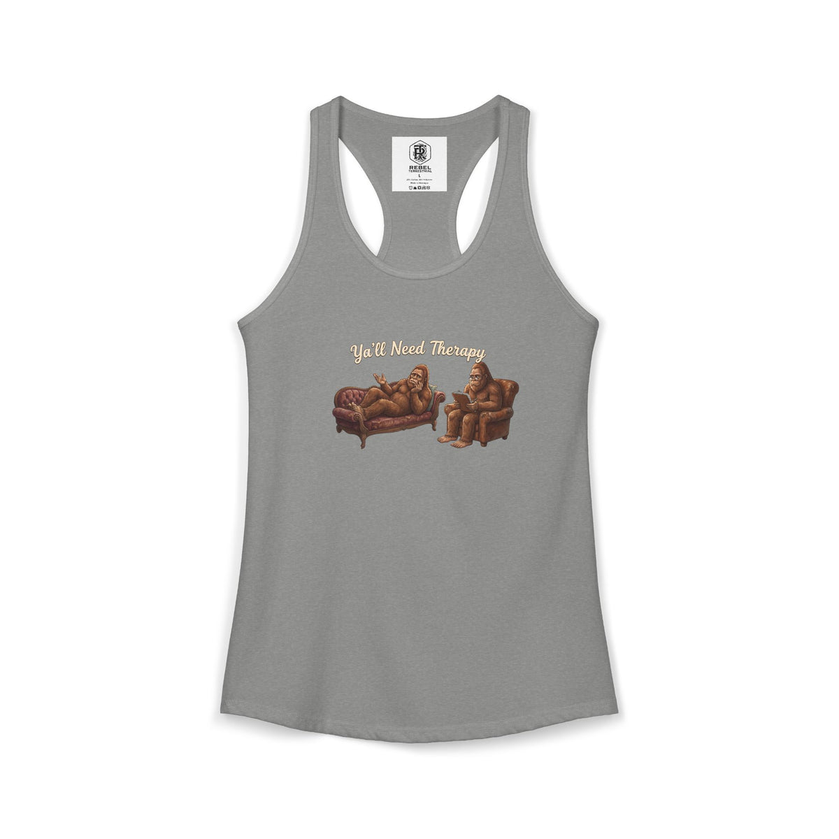 Y’all Need Therapy Bigfoot Women's Racerback Tank