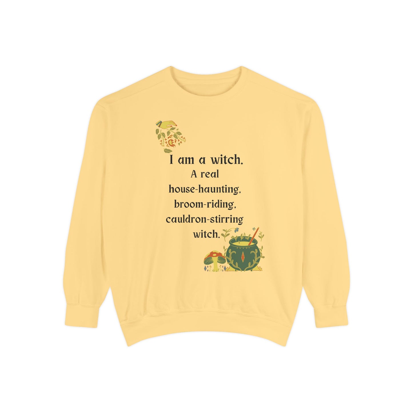The Real Witch Cauldron & Broom Unisex Sweatshirt