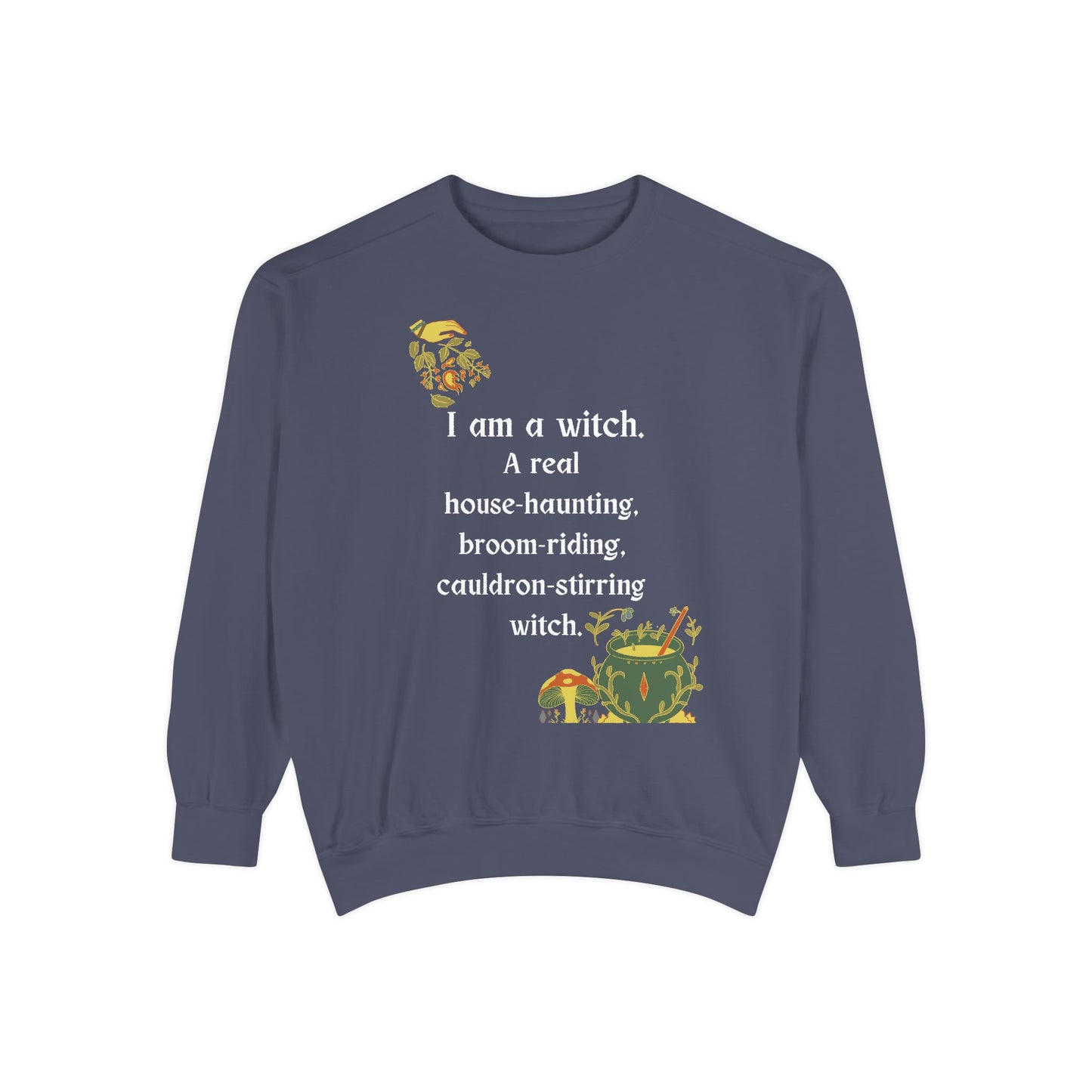 The Real Witch Cauldron & Broom Unisex Sweatshirt