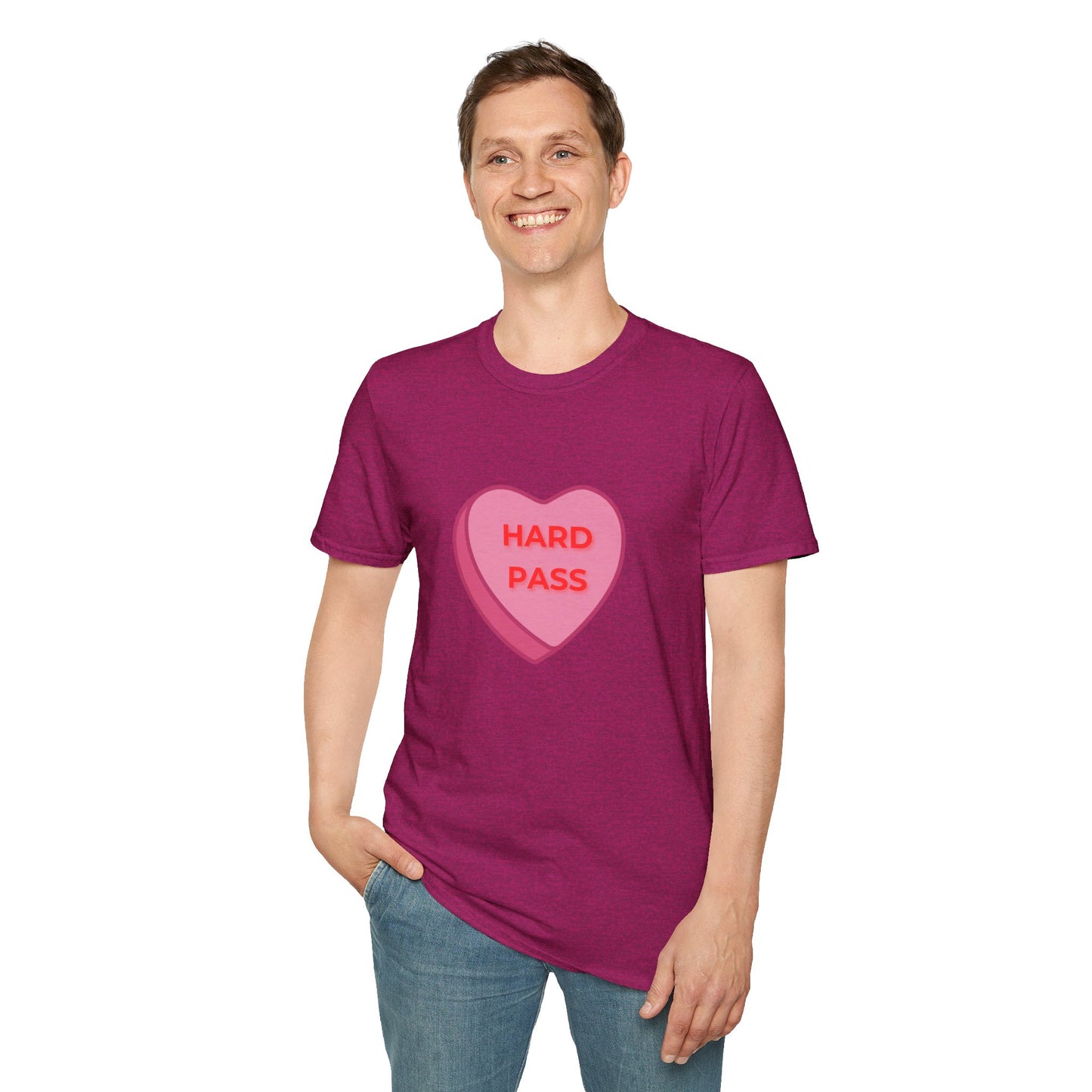 Hard Pass Candy Heart Crew Neck Tee