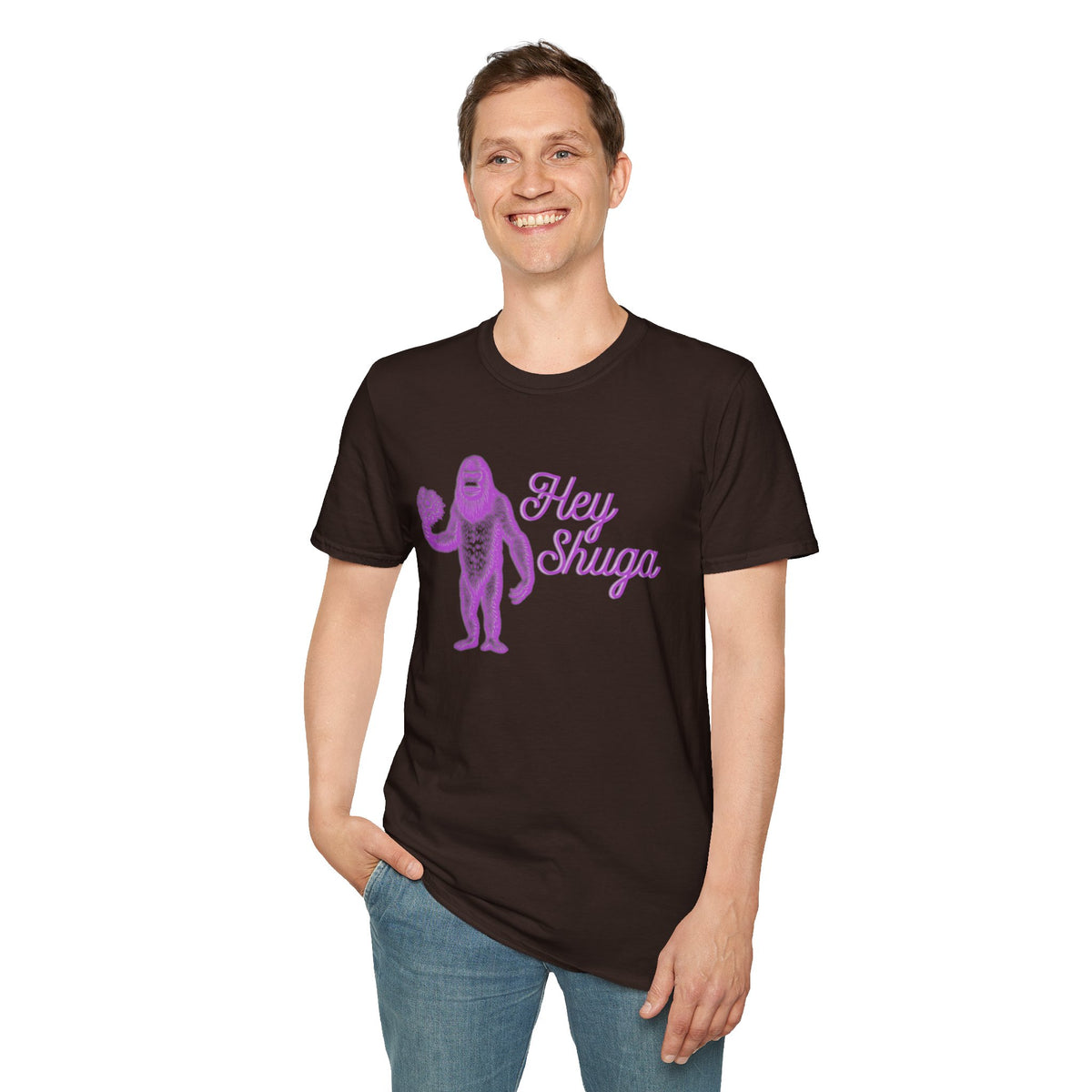 Hey Shuga Bigfoot Unisex Softstyle T-Shirt