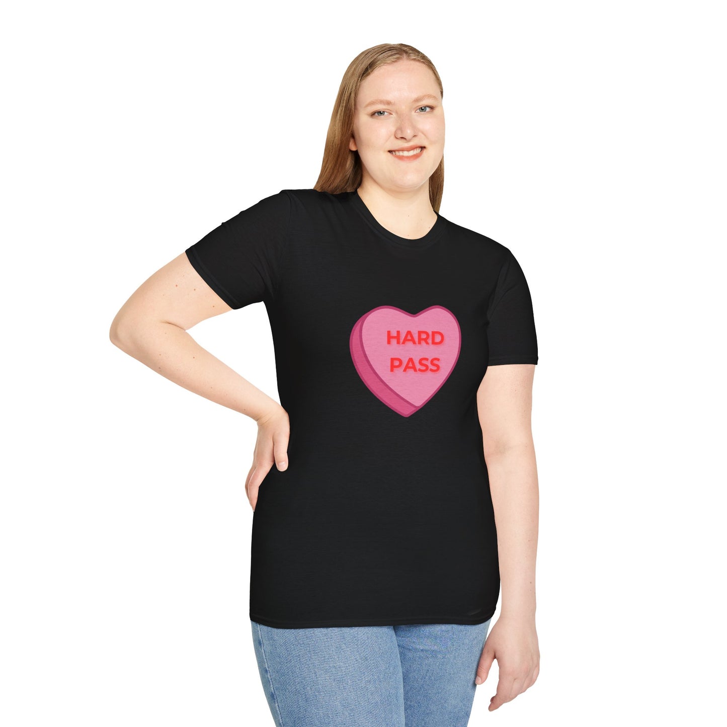 Hard Pass Candy Heart Crew Neck Tee