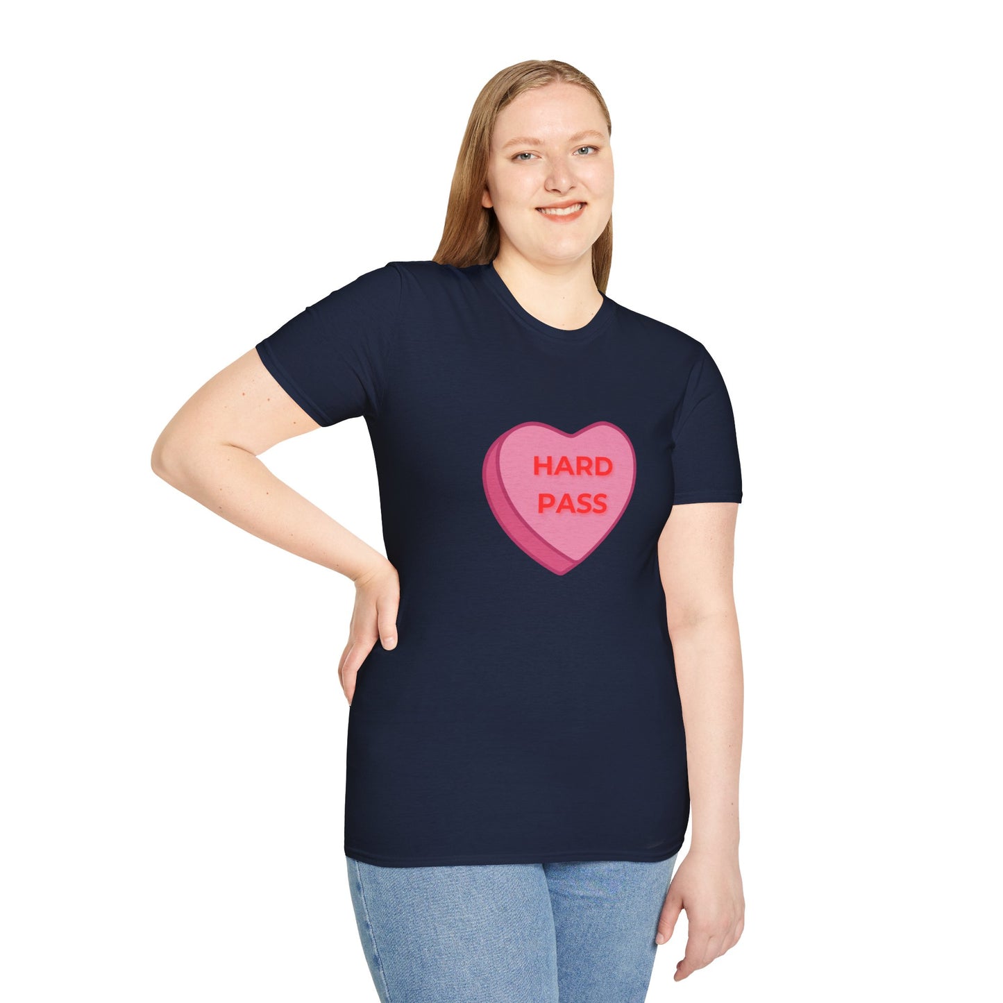 Hard Pass Candy Heart Crew Neck Tee