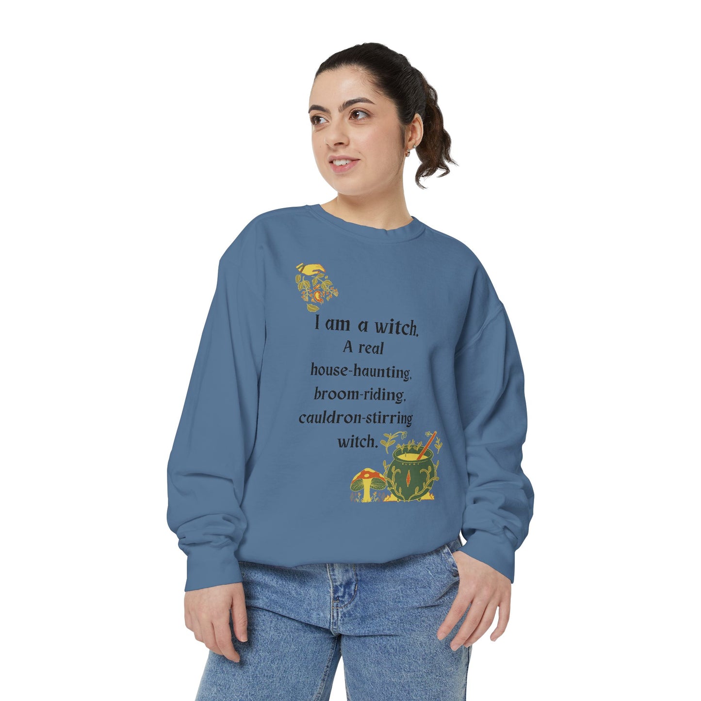 The Real Witch Cauldron & Broom Unisex Sweatshirt