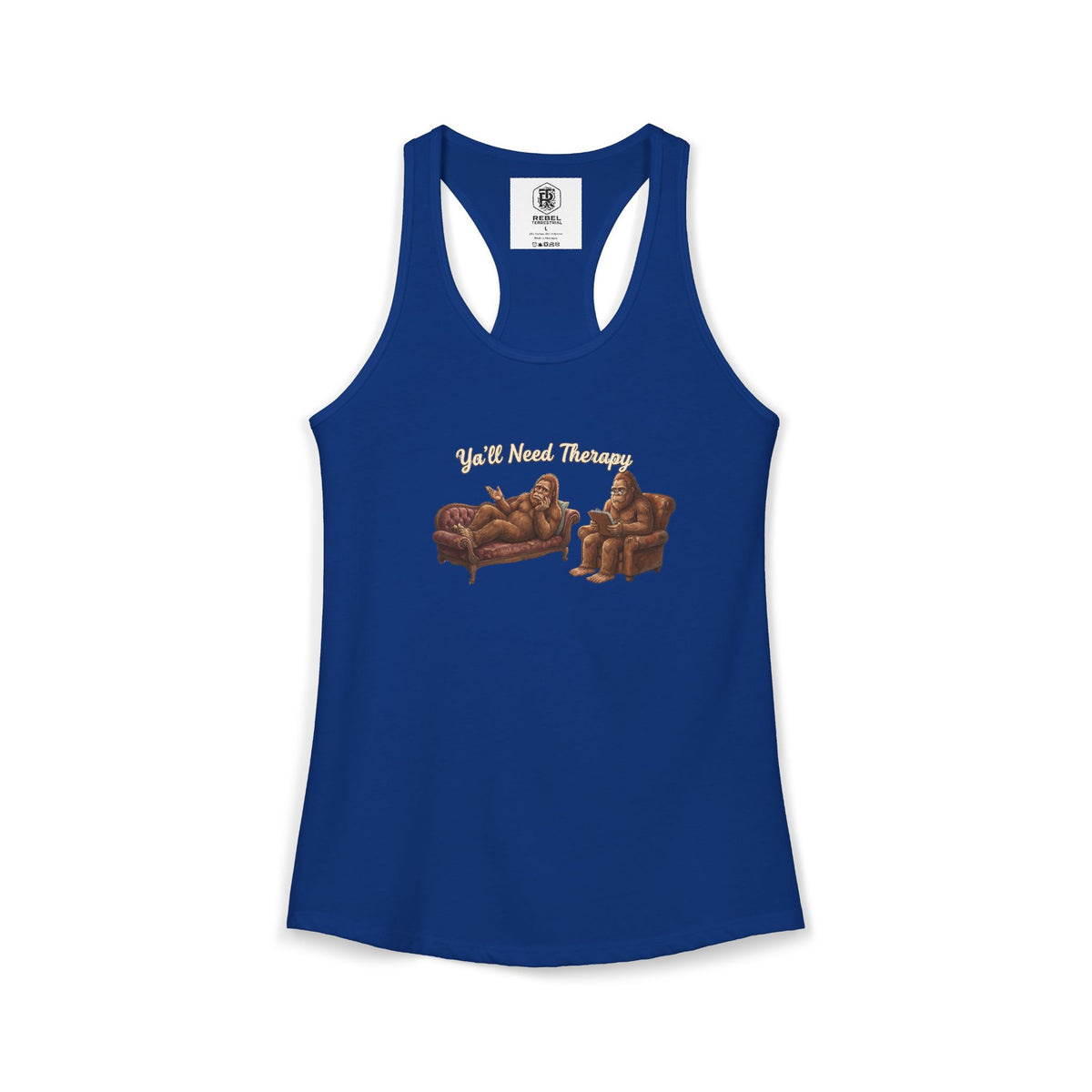 Y’all Need Therapy Bigfoot Women's Racerback Tank