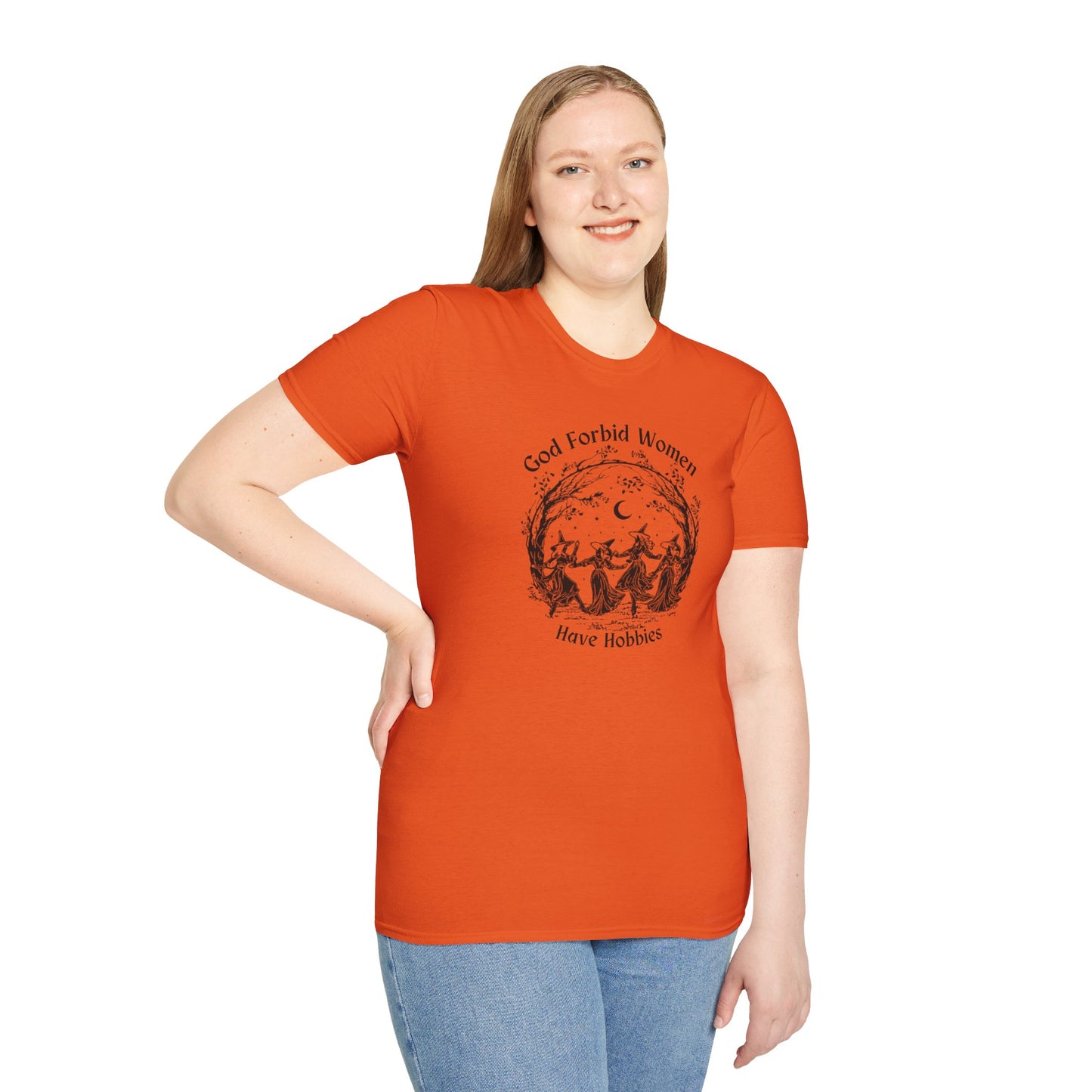 "God Forbid, Women Have Hobbies" Unisex Softstyle T-Shirt