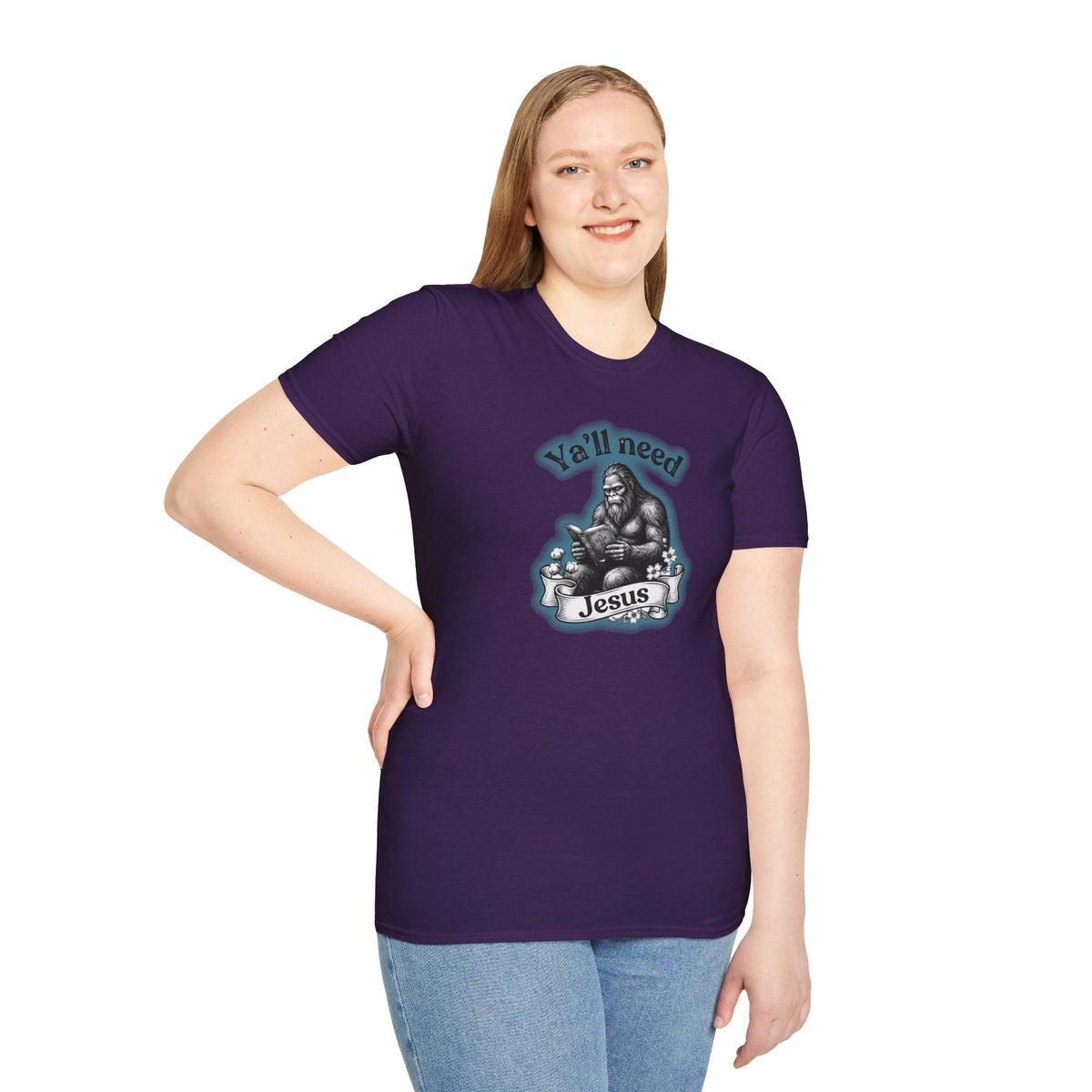 Y’all Need Jesus Bigfoot Unisex Softstyle T-Shirt