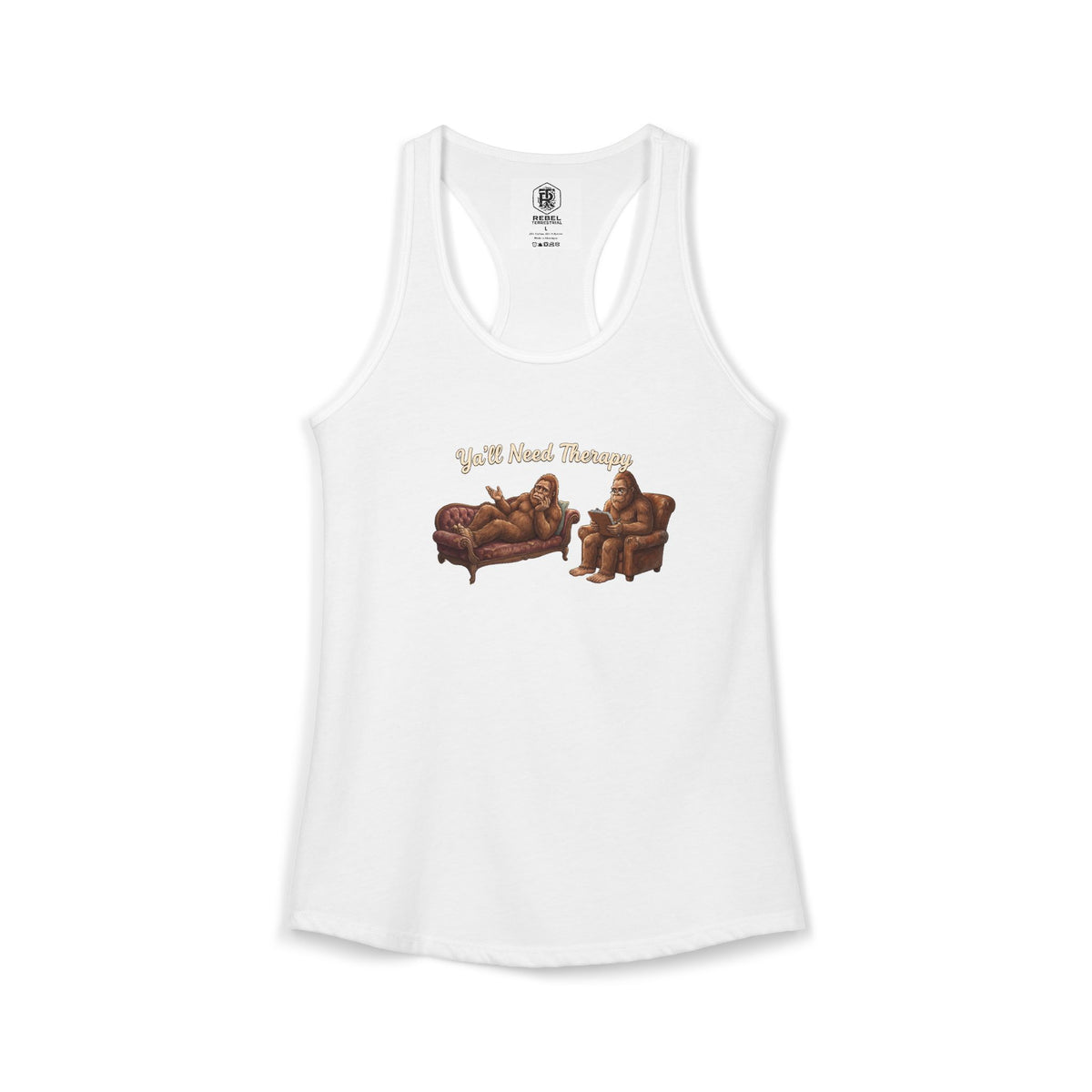 Y’all Need Therapy Bigfoot Women's Racerback Tank