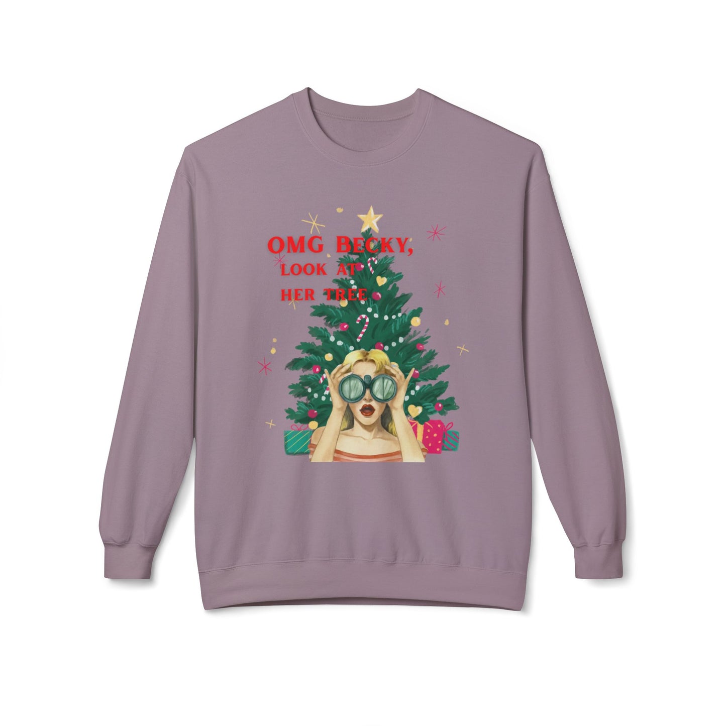 OMG Becky, Look at Her Tree - Vintage Nostalgia Crewneck Sweatshirt