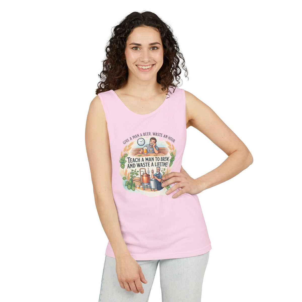 Teach a Man to Brew Beer Tank Top