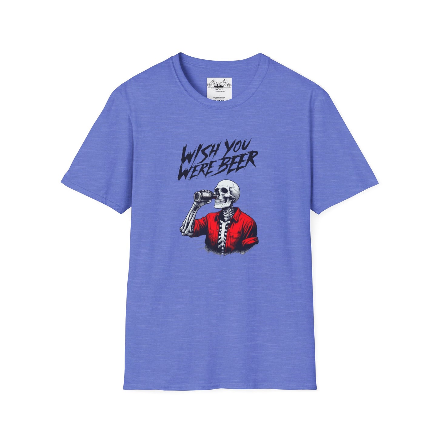 Wish You Were Beer – Funny Skeleton Drinking Tee