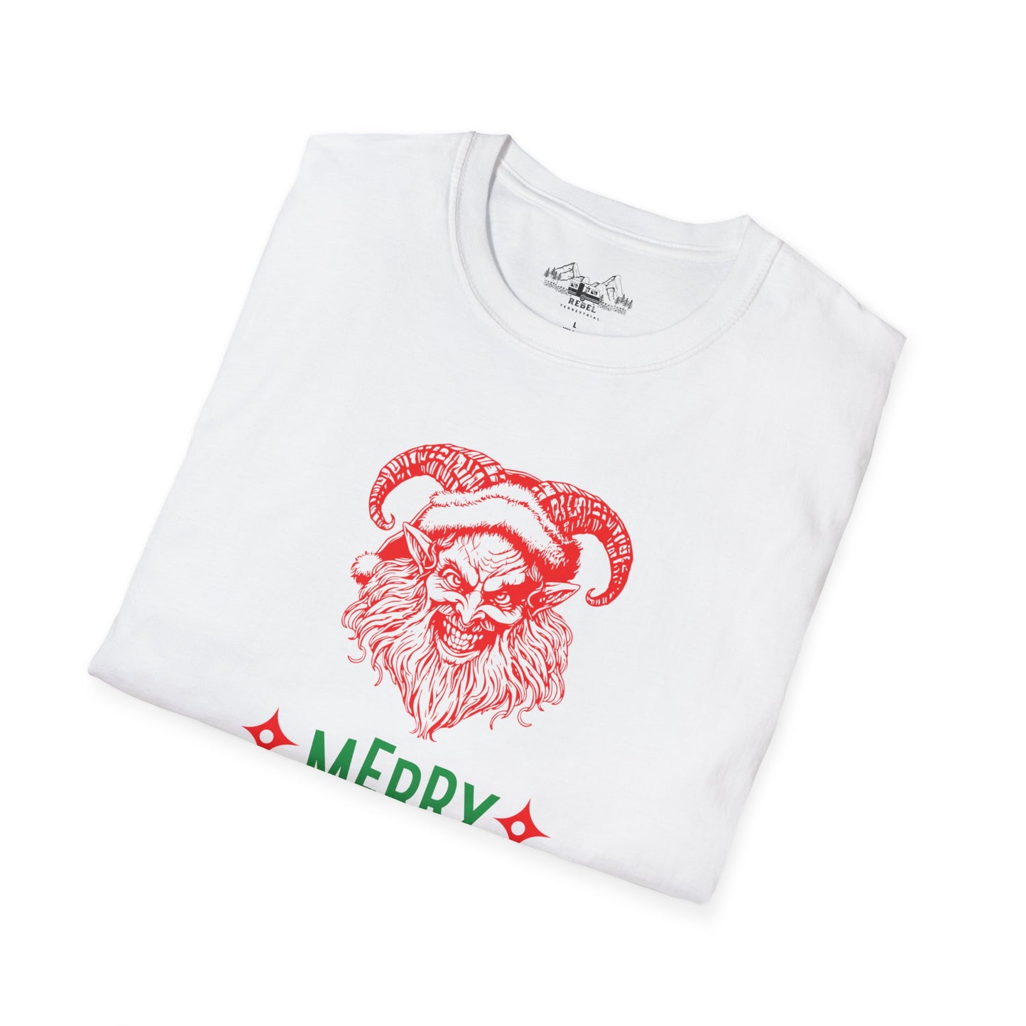 Smiling Krampus "Merry Holidays" Unisex T-Shirt | Ultra-Soft Cotton