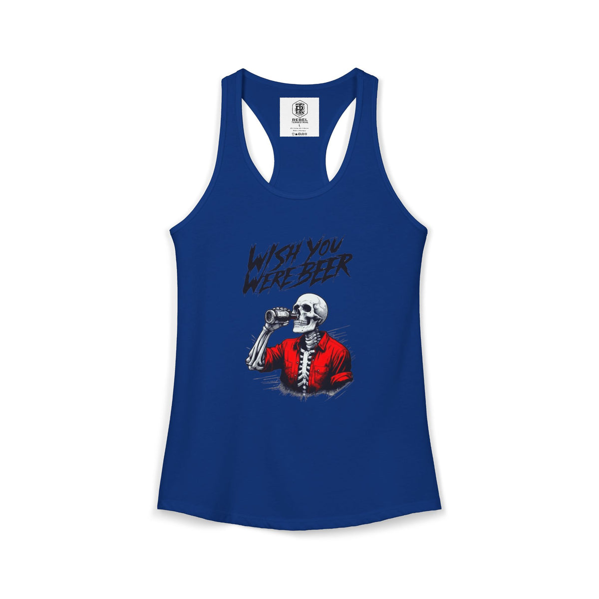 Wish You Were Beer – Skeleton Women’s Racerback Tank