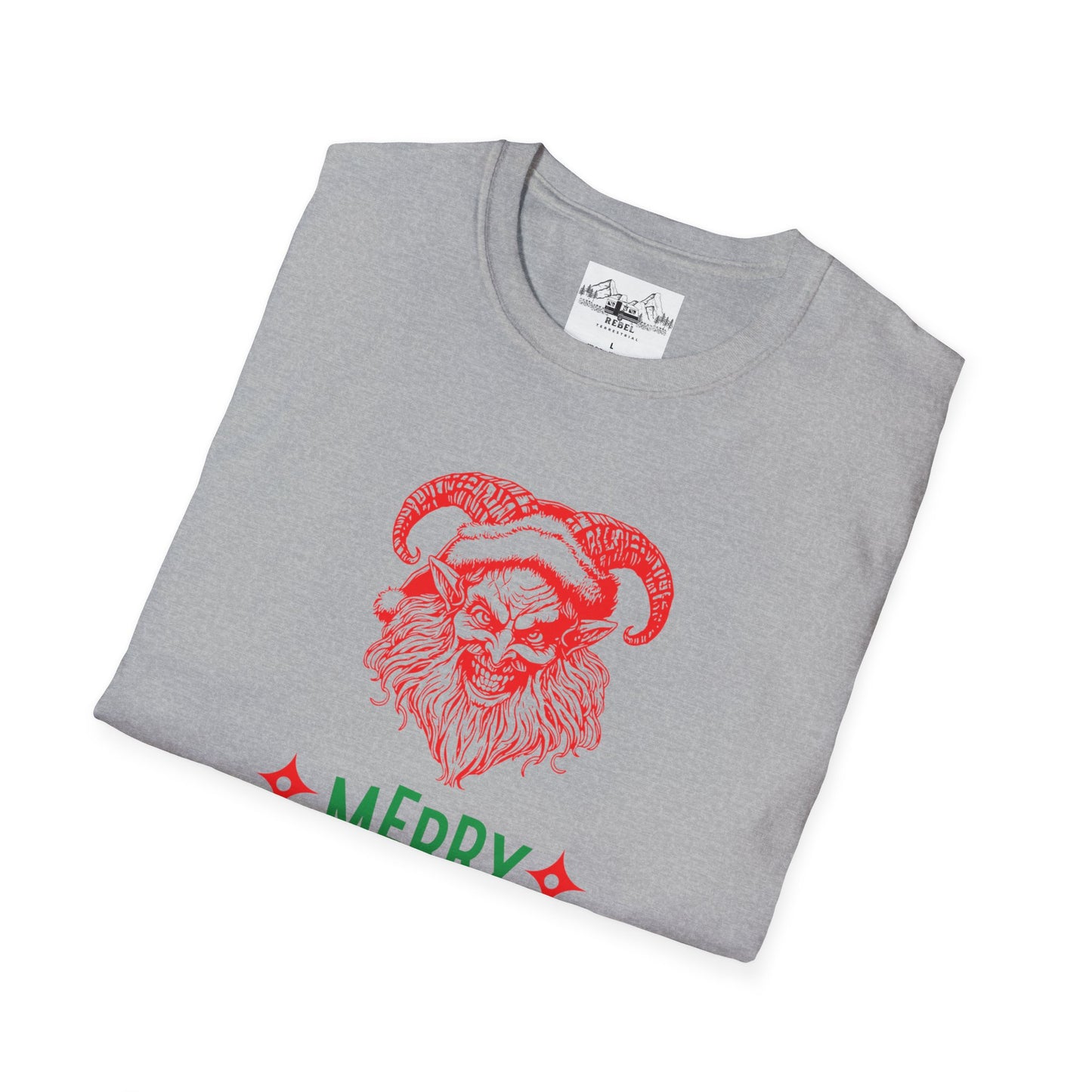 Smiling Krampus "Merry Holidays" Unisex T-Shirt | Ultra-Soft Cotton