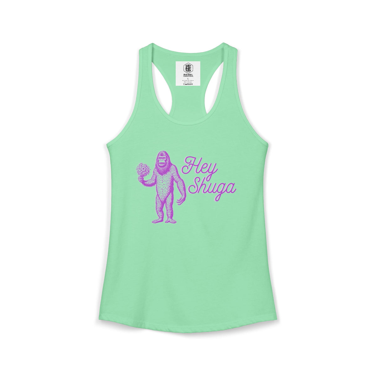Hey Shuga Bigfoot Women’s Racerback Tank Top