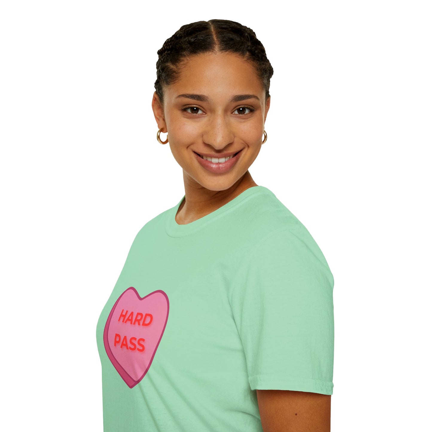 Hard Pass Candy Heart Crew Neck Tee