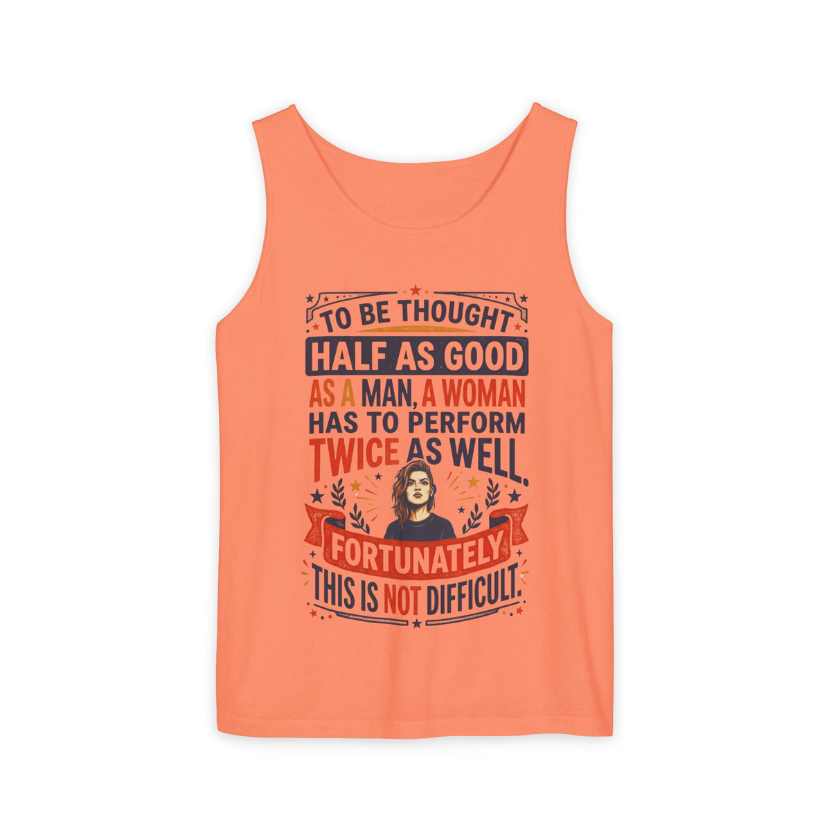 “Twice as Well” Feminist Unisex Cotton Tank Top