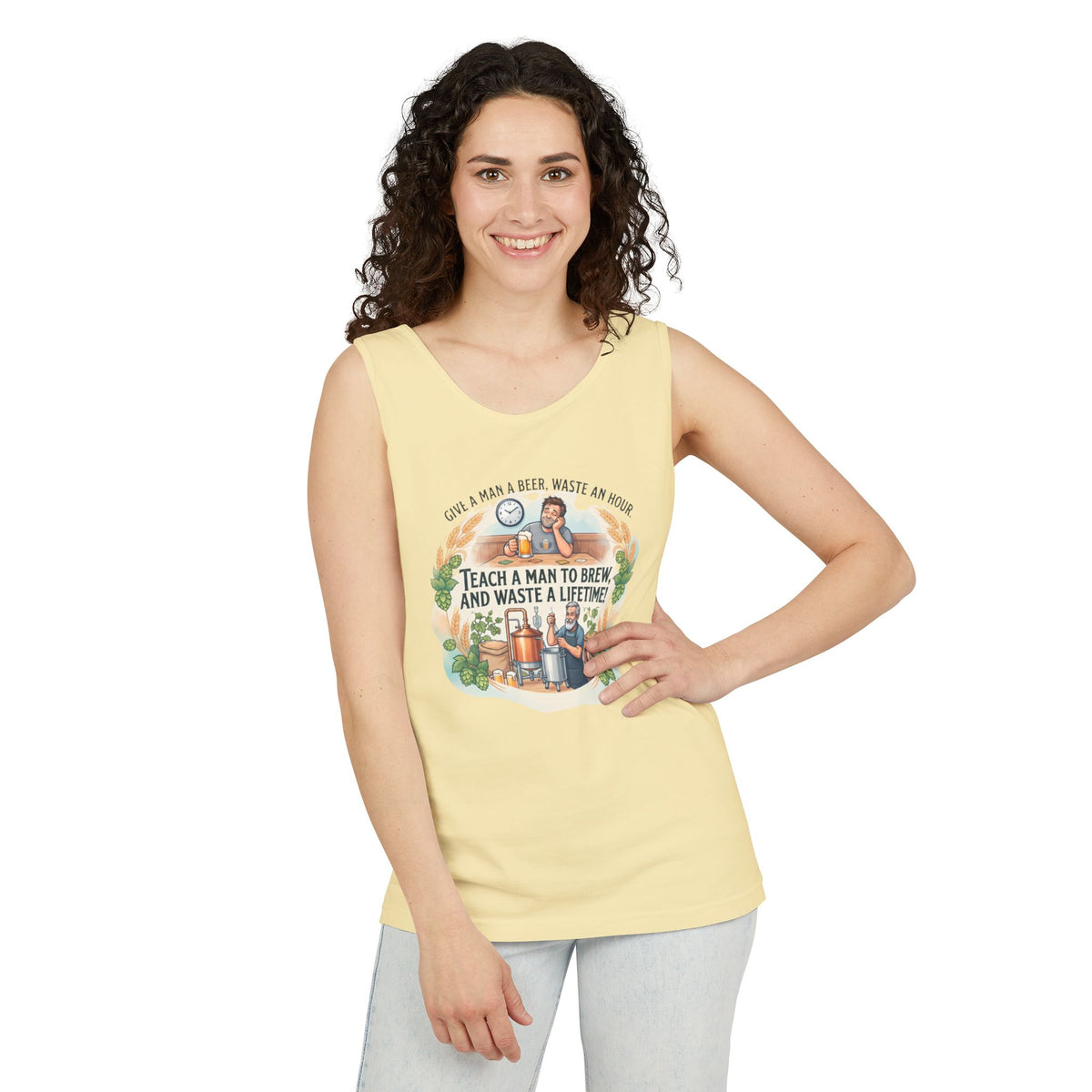 Teach a Man to Brew Beer Tank Top