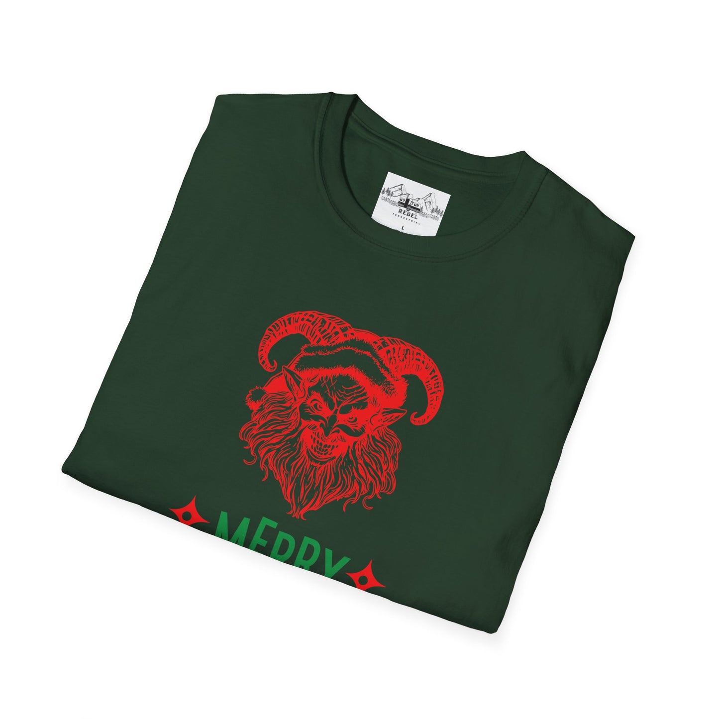 Smiling Krampus "Merry Holidays" Unisex T-Shirt | Ultra-Soft Cotton