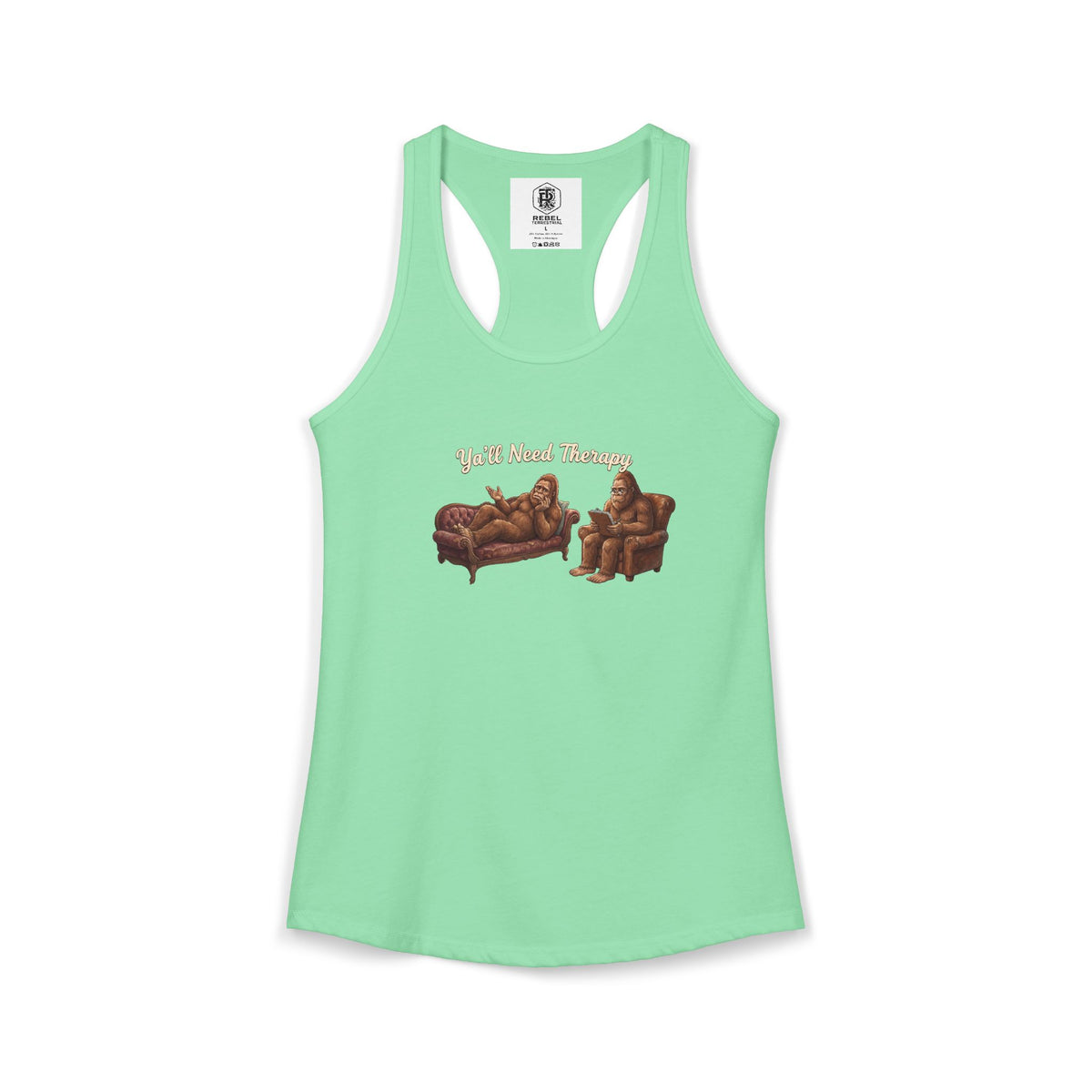 Y’all Need Therapy Bigfoot Women's Racerback Tank