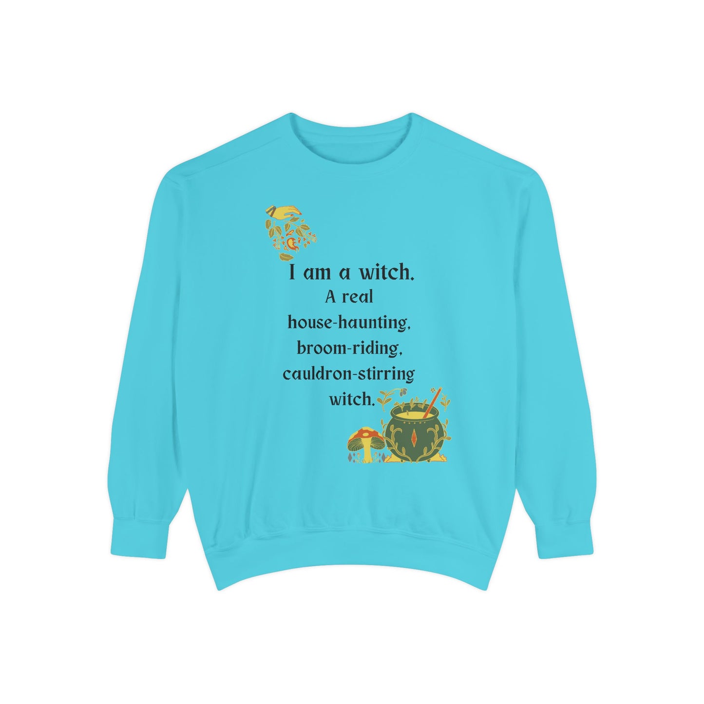 The Real Witch Cauldron & Broom Unisex Sweatshirt