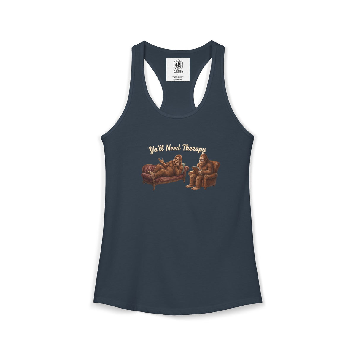 Y’all Need Therapy Bigfoot Women's Racerback Tank
