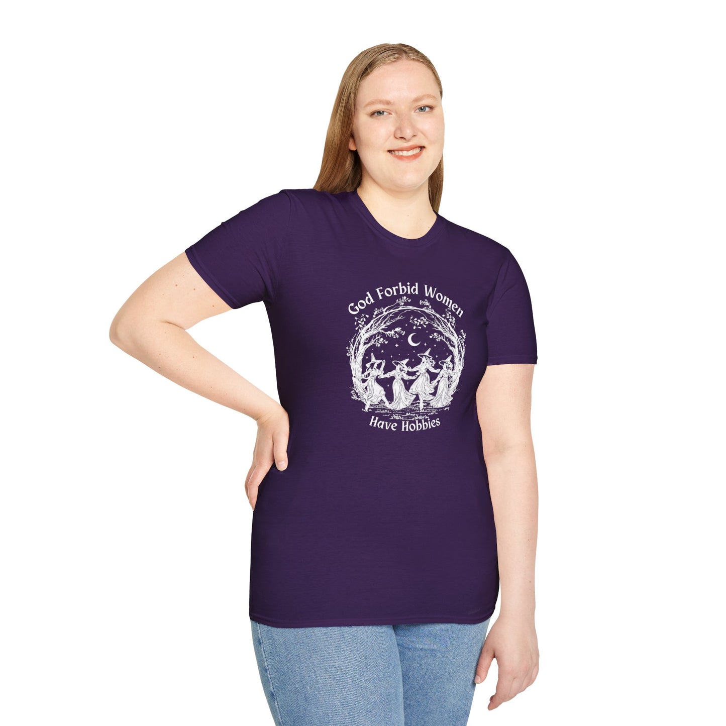 "God Forbid, Women Have Hobbies" Unisex Softstyle T-Shirt