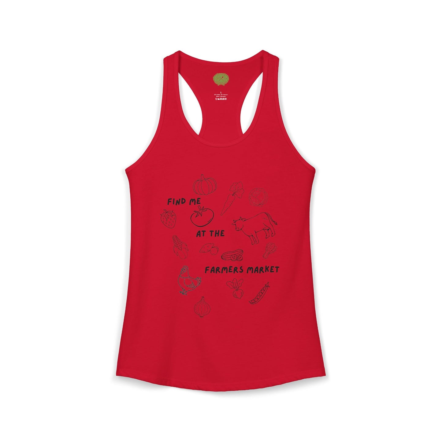 NC Farmers of the Foothills "Find Me at the Farmers Market" Racerback Tank Top
