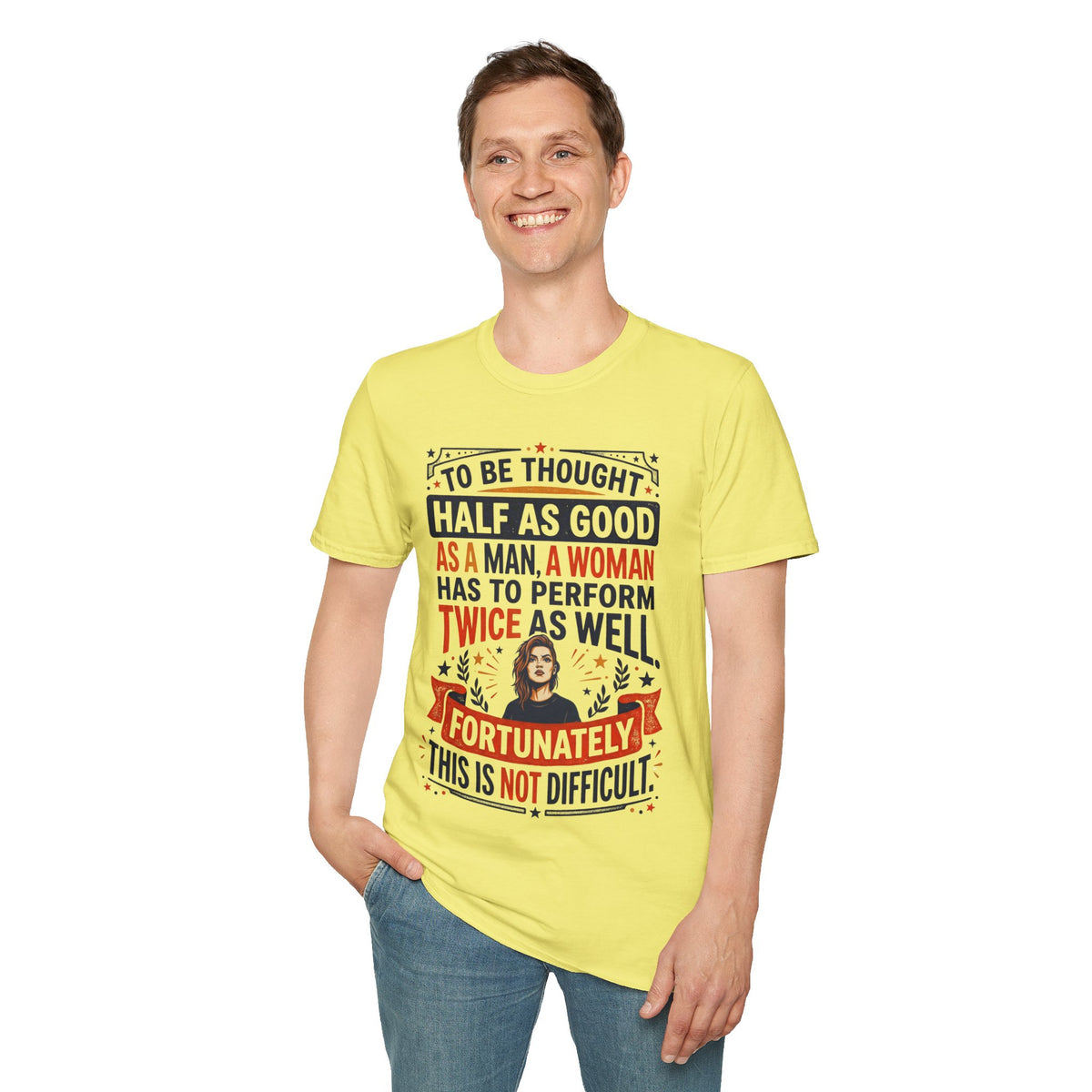 "Twice as Well" Vintage-Style Feminist Graphic Tee | Retro Sarcastic T-Shirt