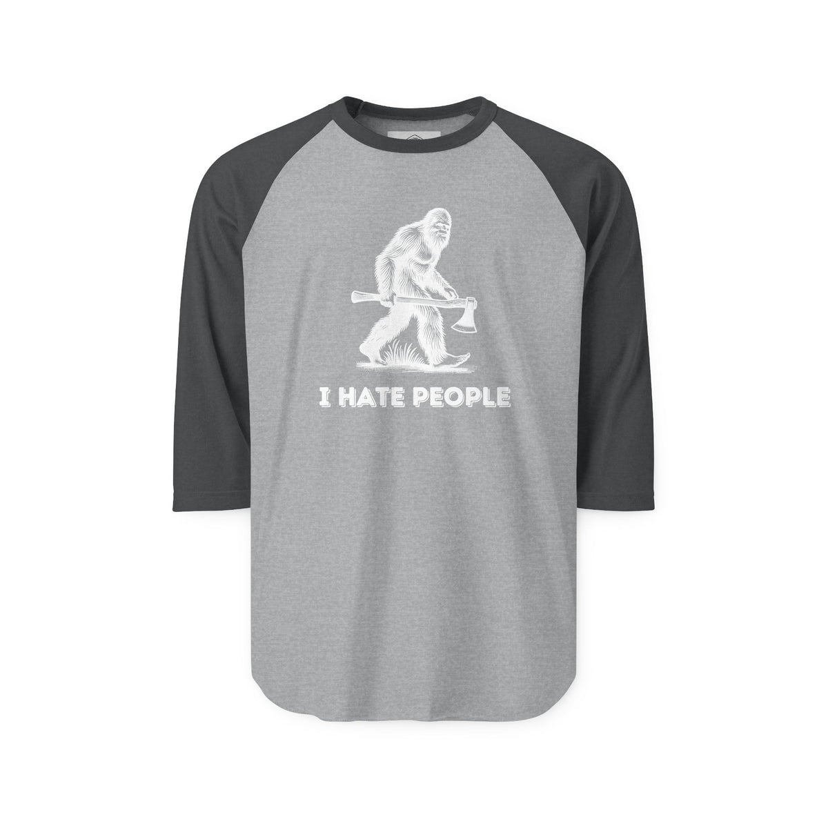 I Hate People – Bigfoot 3/4 Sleeve Raglan Tee