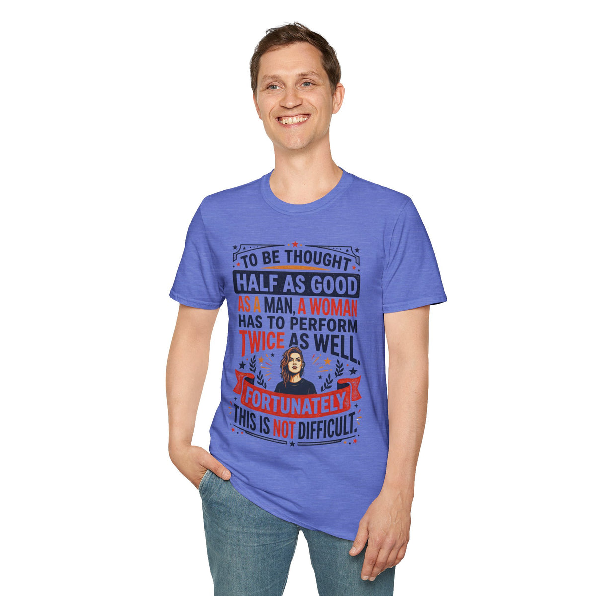 "Twice as Well" Vintage-Style Feminist Graphic Tee | Retro Sarcastic T-Shirt