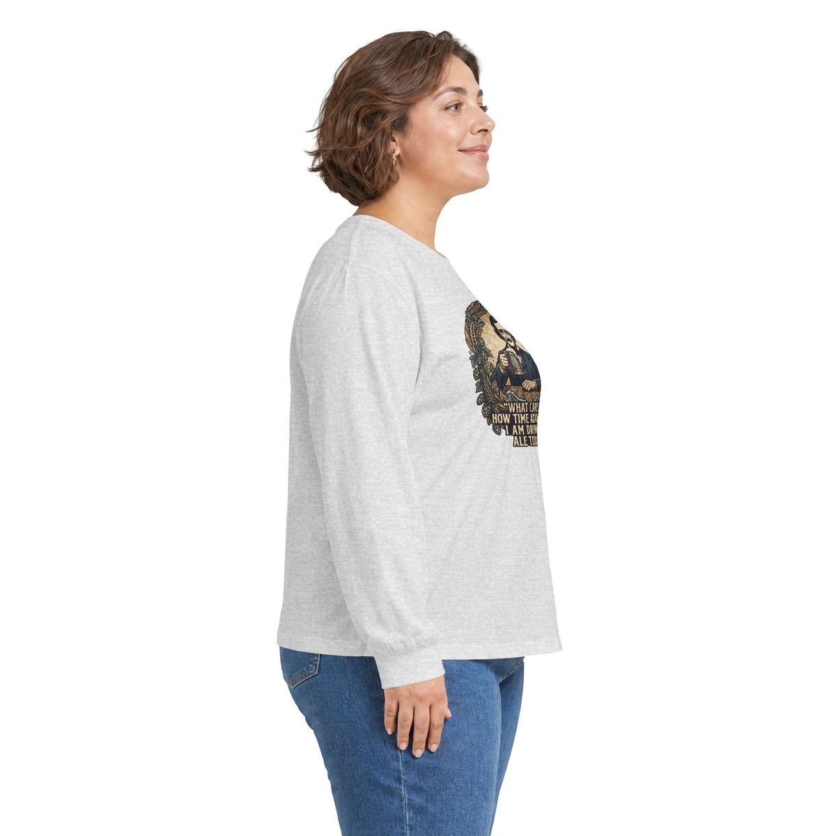 I Am Drinking Ale Today Edgar Allan Poe Long Sleeve Shirt