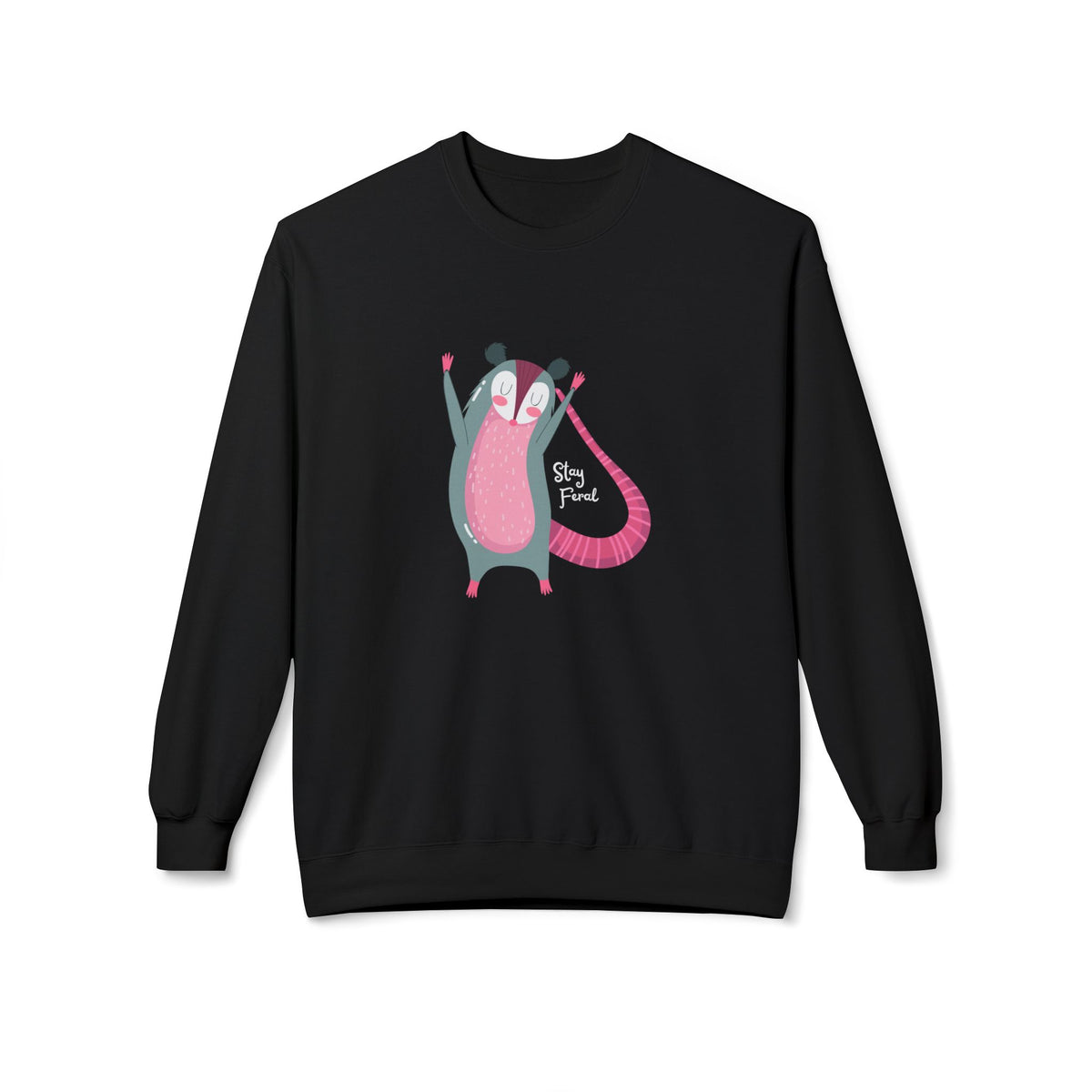 Stay Feral – Possum Crewneck Sweatshirt