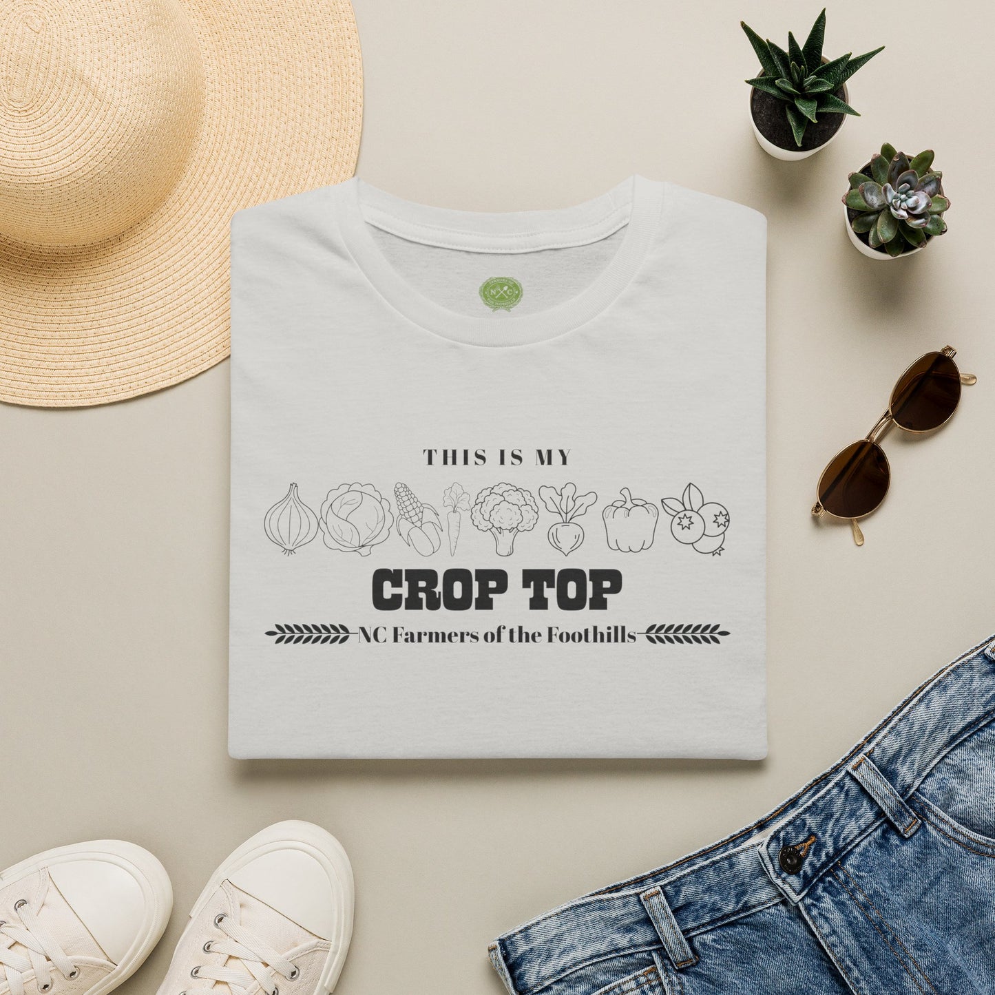 NC Farmers of the Foothills "This Is My Crop Top" Graphic T-Shirt