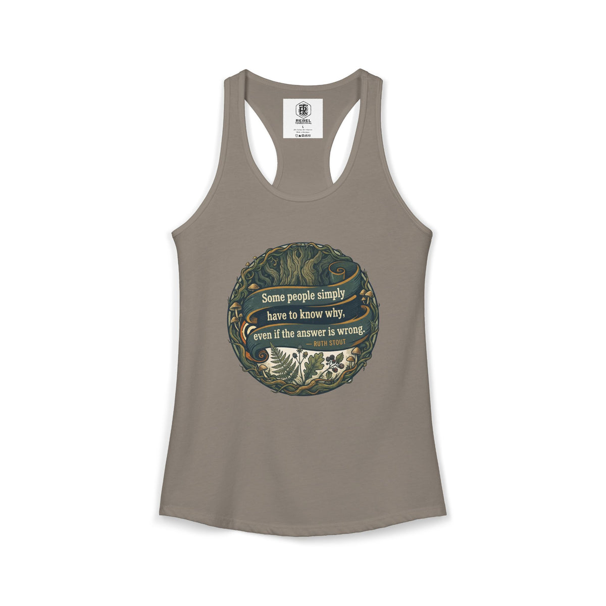 Ruth Stout Quote – Women’s Racerback Tank