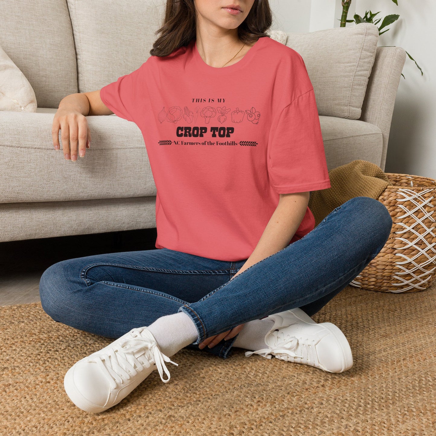 NC Farmers of the Foothills "This Is My Crop Top" Graphic T-Shirt