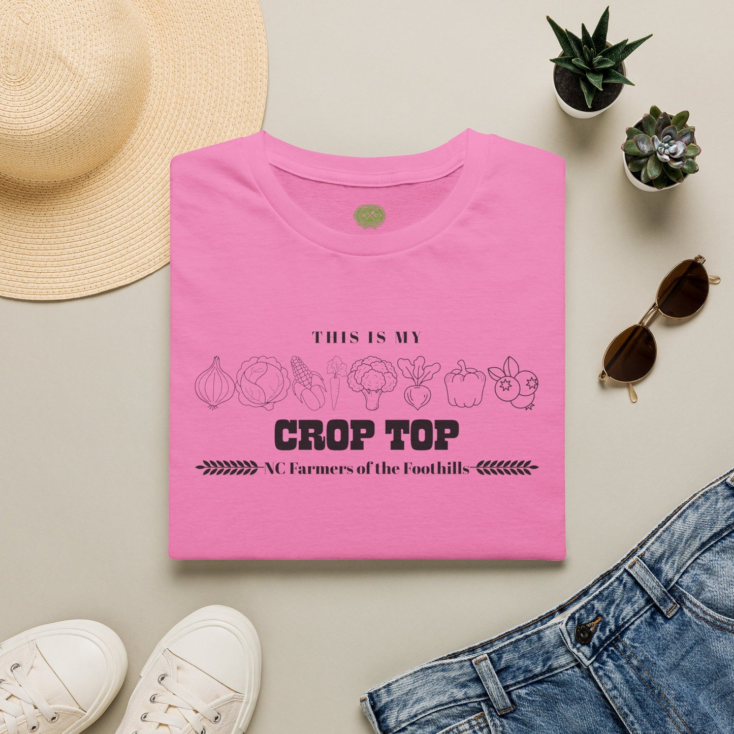 NC Farmers of the Foothills "This Is My Crop Top" Graphic T-Shirt