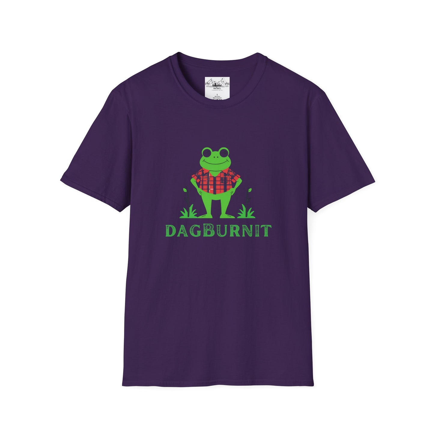 Cartoon Frog "Dagburnit" Unisex Softstyle T-Shirt – Southern Charm Meets Cozy Style