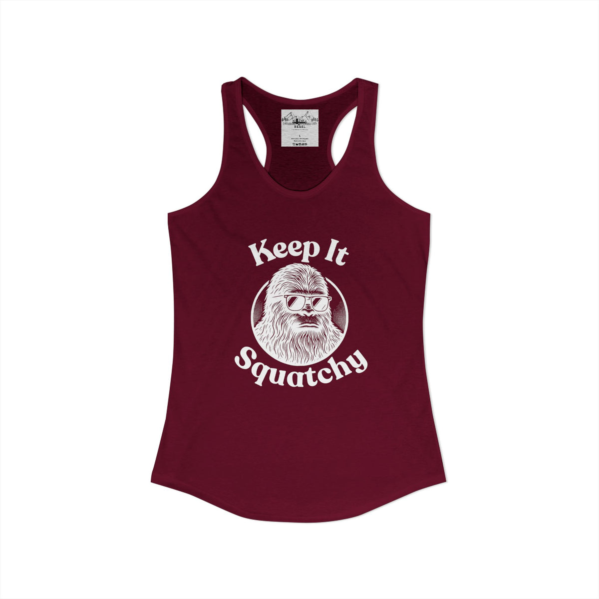 Keep It Squatchy Bigfoot Women’s Racerback Tank Top
