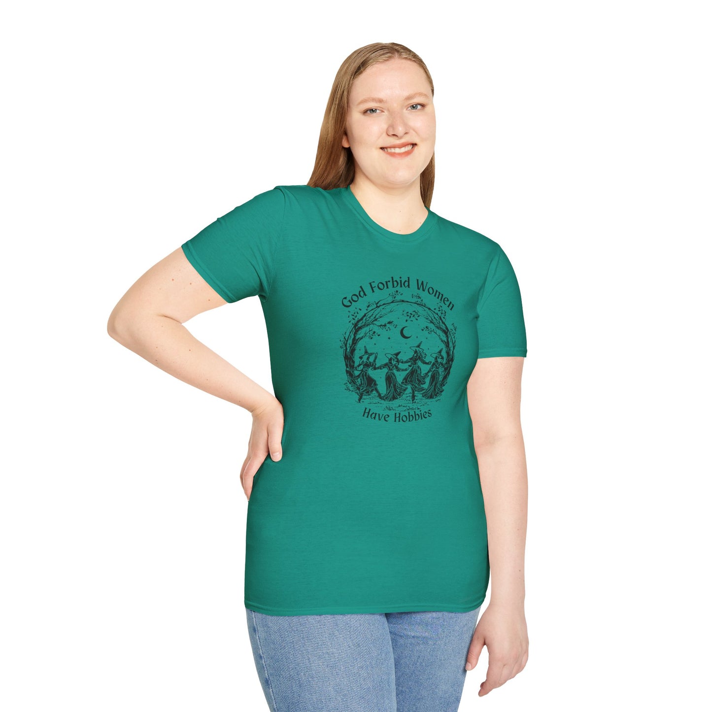 "God Forbid, Women Have Hobbies" Unisex Softstyle T-Shirt