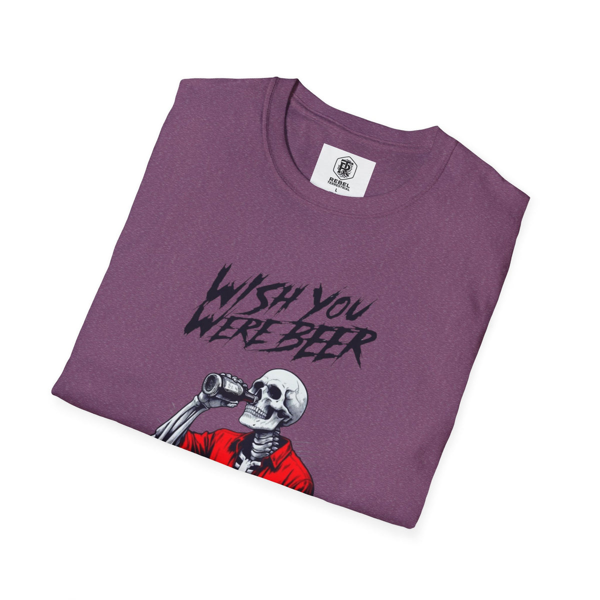 Wish You Were Beer – Funny Skeleton Drinking Tee