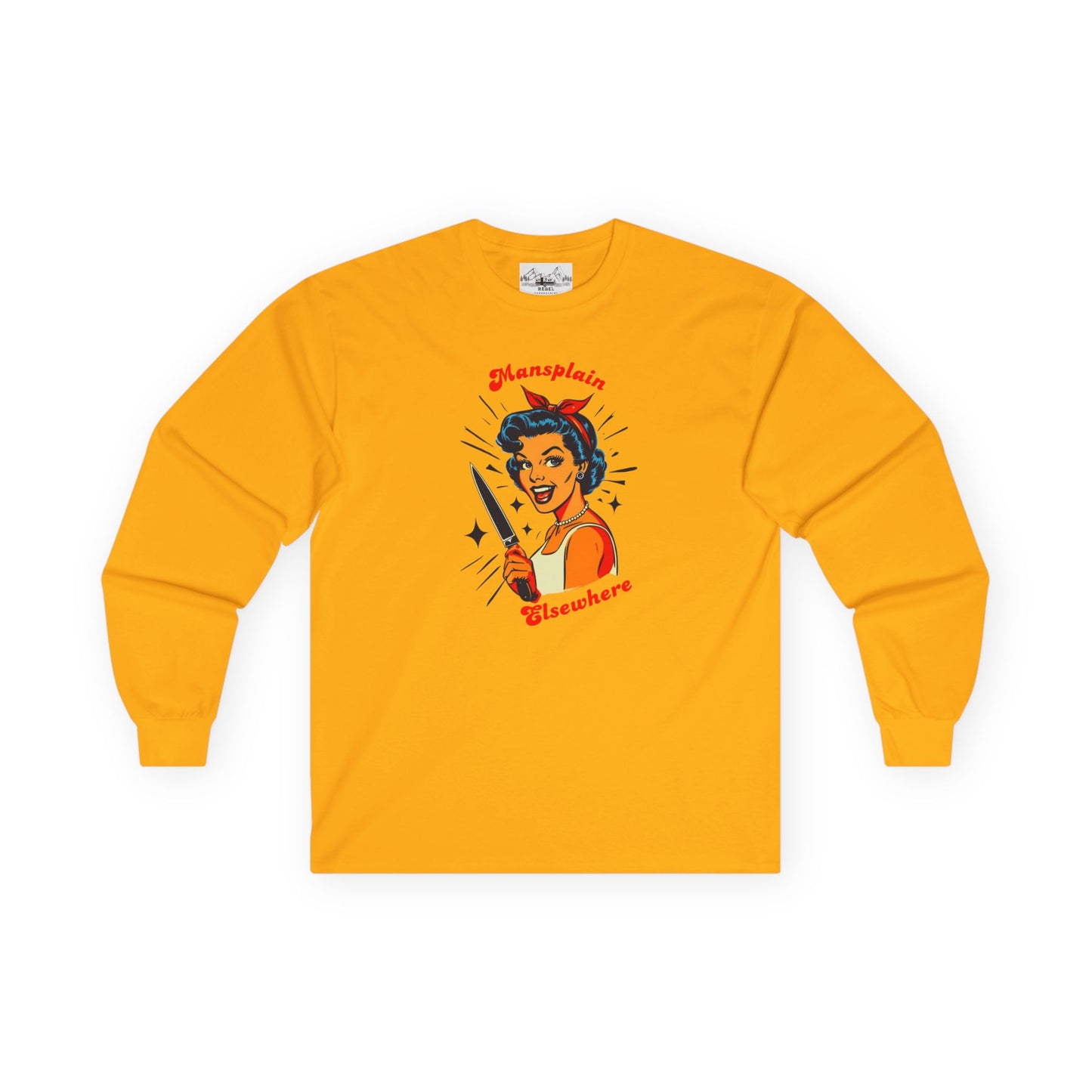 Mansplain Elsewhere – Vintage Feminist Long Sleeve Tee