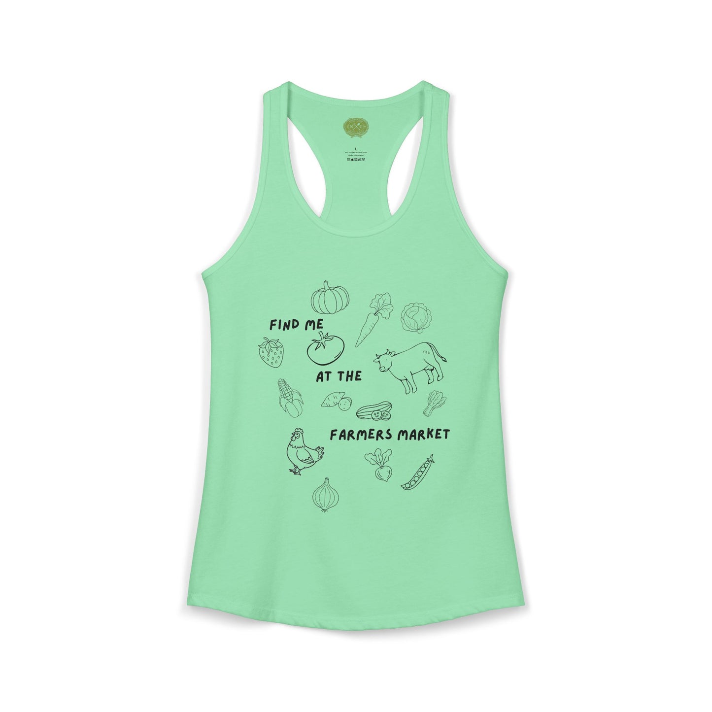 NC Farmers of the Foothills "Find Me at the Farmers Market" Racerback Tank Top