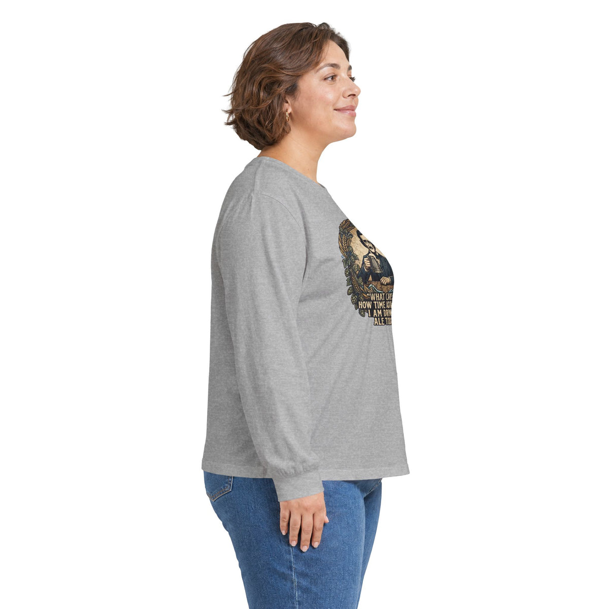 I Am Drinking Ale Today Edgar Allan Poe Long Sleeve Shirt
