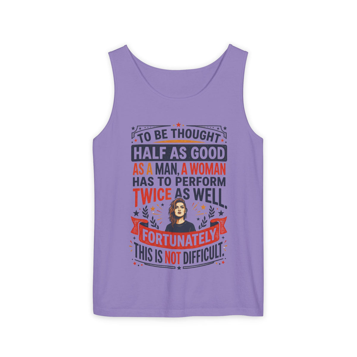 “Twice as Well” Feminist Unisex Cotton Tank Top