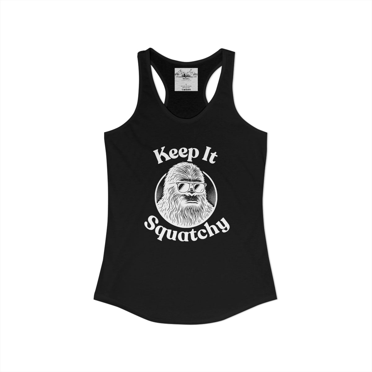Keep It Squatchy Bigfoot Women’s Racerback Tank Top