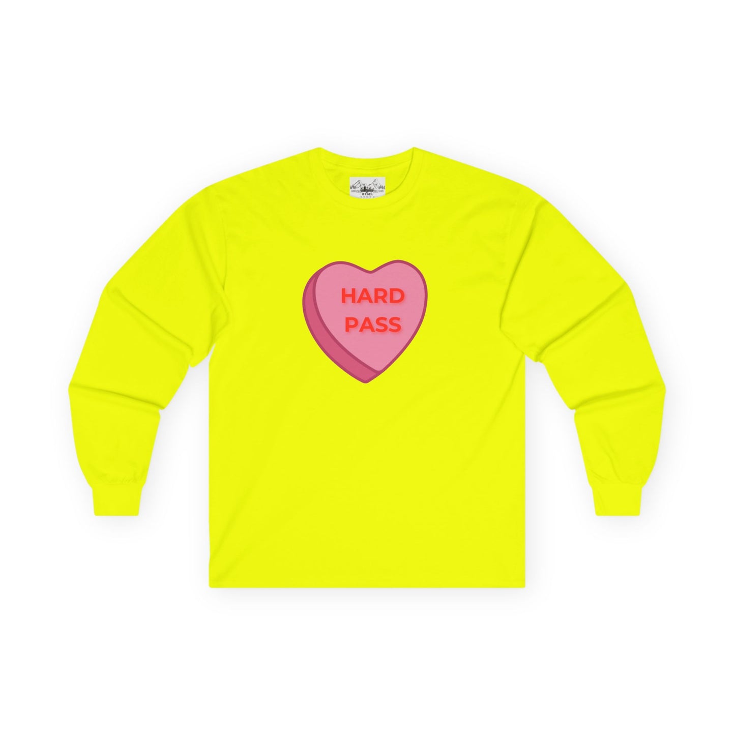 Hard Pass Candy Heart Long Sleeve Tee