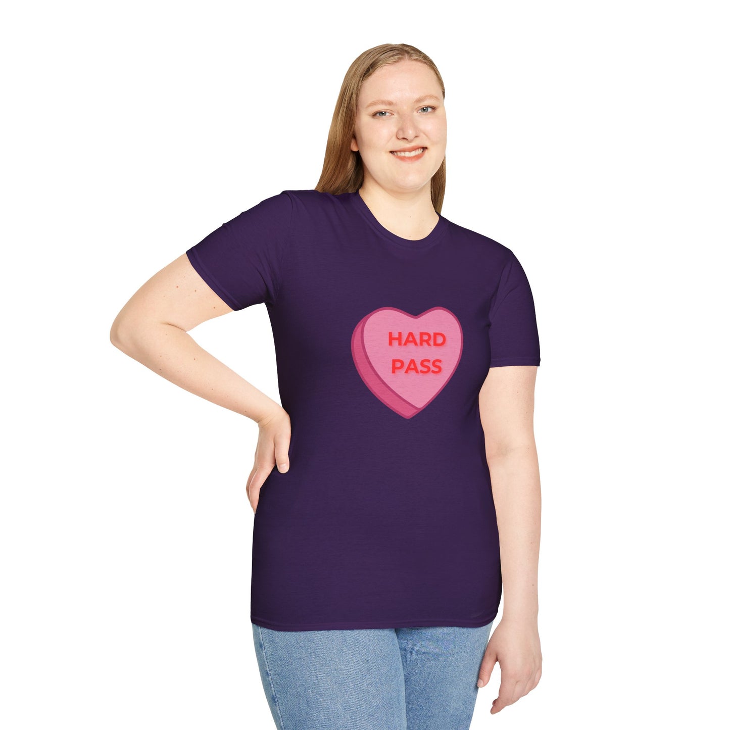 Hard Pass Candy Heart Crew Neck Tee